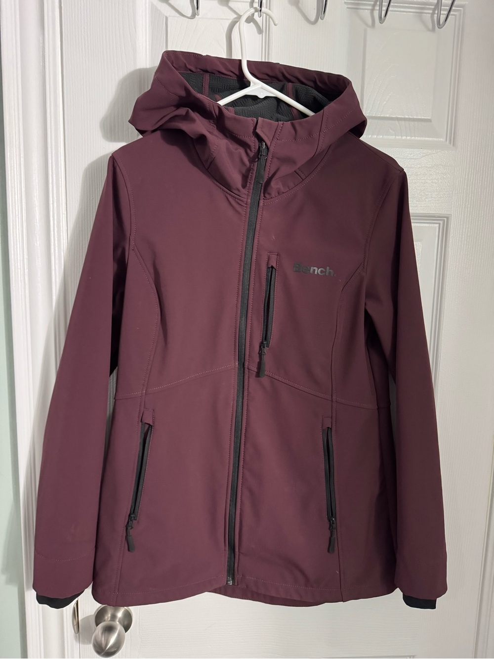 Bench Women's Burgundy Hooded Softshell Jacket